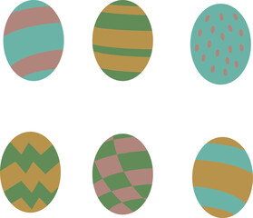 Multicolored eggs vector illustration isolated on white background for Easter design