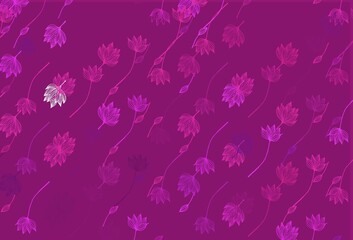 Light Purple vector doodle pattern.