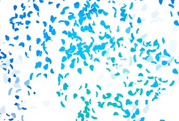 Light blue, green vector background with abstract forms.