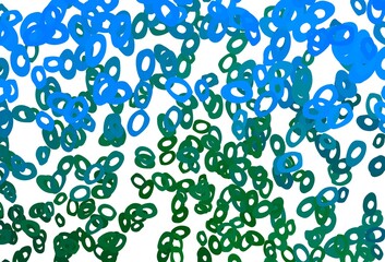 Light Blue, Green vector cover with spots.