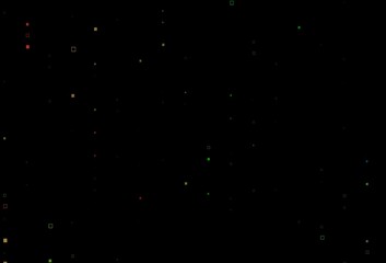 Dark Multicolor, Rainbow vector template with square style.