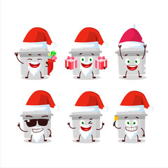 Santa Claus emoticons with french oven cartoon character