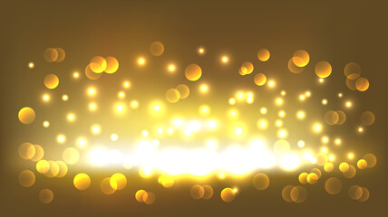 Gloden elegant abstract background with bokeh lights