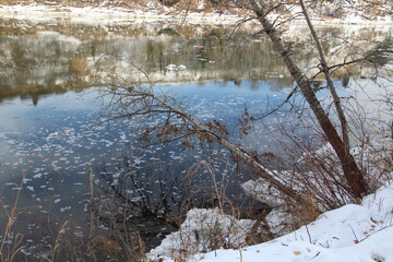Winter Calm On The River, Gold Bar Park, Edmonton, Alberta