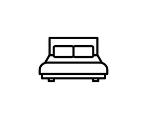 Bed line icon.