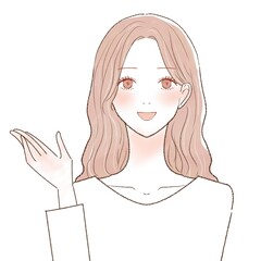 スキンケア　女性　案内する