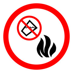 Do Not Extinguish With Water Symbol Sign ,Vector Illustration, Isolate On White Background Label .EPS10