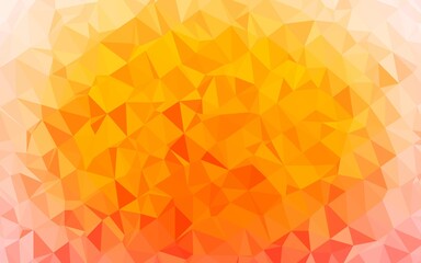 Obraz premium Light Yellow, Orange vector abstract polygonal texture.