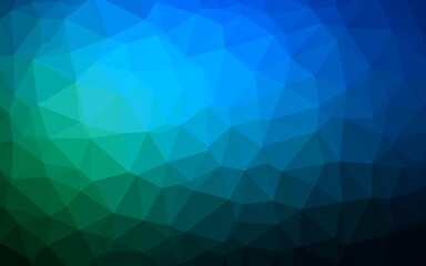 Fototapeta premium Dark Blue, Green vector triangle mosaic template.
