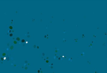 Light Blue, Green vector template with lines, ovals.