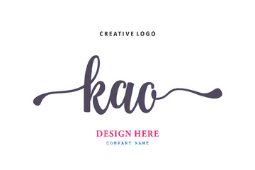 KAO lettering logo is simple, easy to understand and authoritative