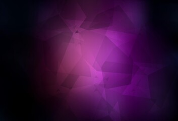 Dark Purple vector template with chaotic poly shapes.