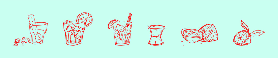 set of dracula cartoon design template with various models. vector illustration isolated on background