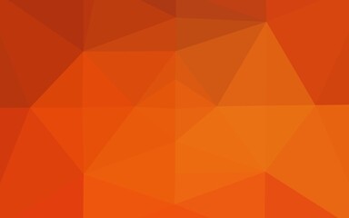 Fototapeta premium Light Orange vector blurry triangle template.