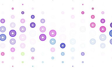 Light Multicolor vector background with bubbles.