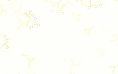 Light Green, Yellow vector pattern with artificial intelligence network.