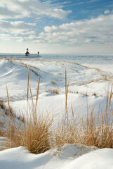 502-68 St. Joseph Pierhead Lights in Winter