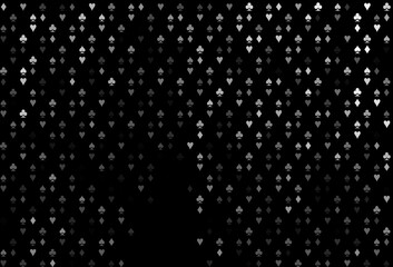 Naklejka na ściany i meble Dark Silver, Gray vector pattern with symbol of cards.