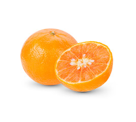 orange fruit isolated on white background.