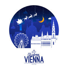 Vienna, Austria. Christmas holiday background.