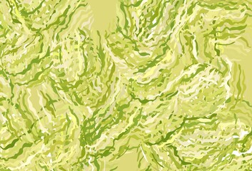Obraz premium Light Green, Yellow vector background with curved lines.
