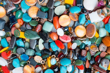 Precious stones for rings selling in a market in Rawalpindi Pakistan