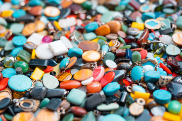 Precious stones for rings selling in a market in Rawalpindi Pakistan