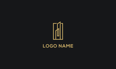 Minimalist real estate logo . Minimalist architecture logo. Minimalist construction logo design . mortgage logo design.