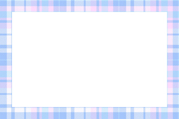 Vintage frame vector. Scottish border pattern retro style. Tartan plaid ornament.