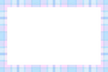 Vintage frame vector. Scottish border pattern retro style. Tartan plaid ornament.