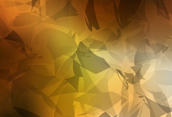 Obraz premium Light Orange vector template with chaotic poly shapes.