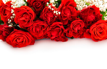 Valentine  red roses bouquet