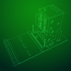 City building real estate concept.