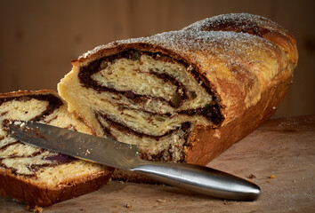 Pound cake with filling