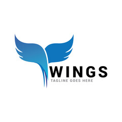 wings logo icon vector template.