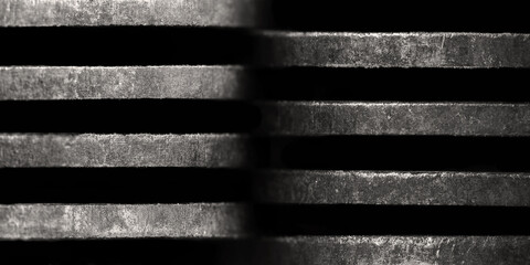 abstract macro shot view of  an old knife sharpener wheels