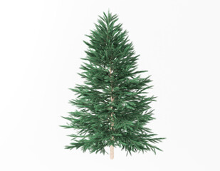 Christmas tree on white background 3d renderng