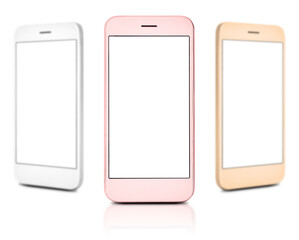 Mobile phone on white background