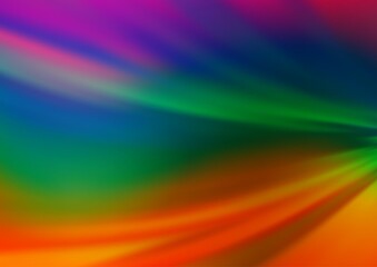 Obraz premium Dark Multicolor, Rainbow vector blurred background.