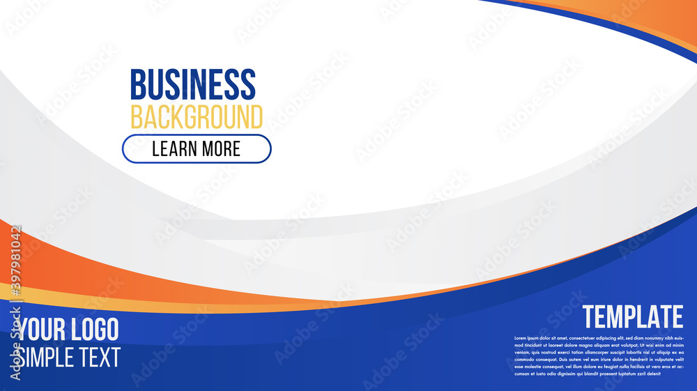 Aufkleber business abstract white background gradient design with curve shape composition.futuristic minimal p