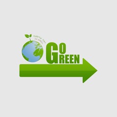Eco go green concept. Eco friendly. Earth day. Vector illustration EPS10.