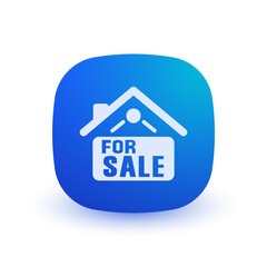 Home For Sale Sign - Button