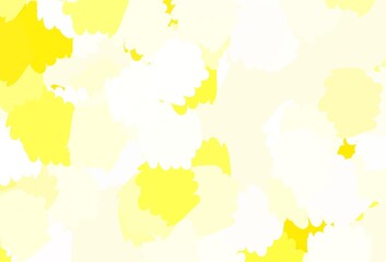 Obraz premium Light Yellow vector background with abstract shapes.