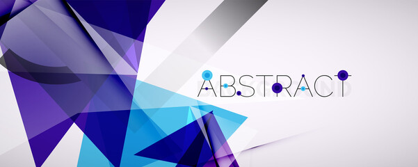 Fototapeta premium Geometric abstract background. Color triangle shapes. Vector illustration for covers, banners, flyers and posters and other designs