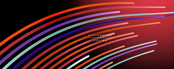 Abstract colorful lines vector background. Internet, big data and technology connections concept, abstract template