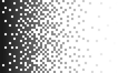 Random squares. The pixel is black monochrome. Vector illustration.
