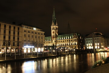 Fototapeta na wymiar Hamburg by night, Germany
