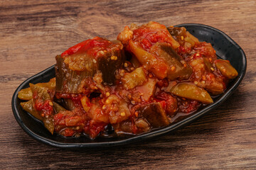 Caucasian vegan cuisine - ajapsandali with vegetables