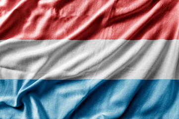 Waving detailed national country flag of Luxembourg