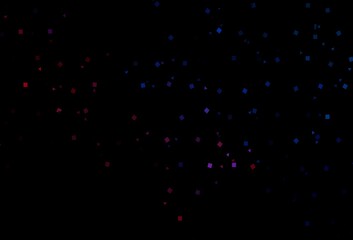 Dark Blue, Red vector template with crystals, circles, squares.